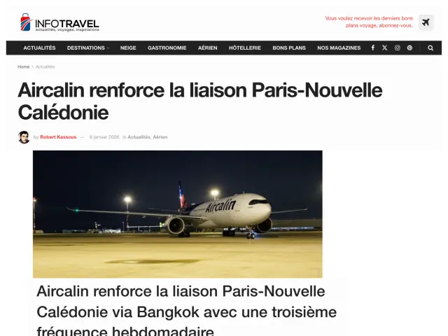 Info Travel 6 Janvier